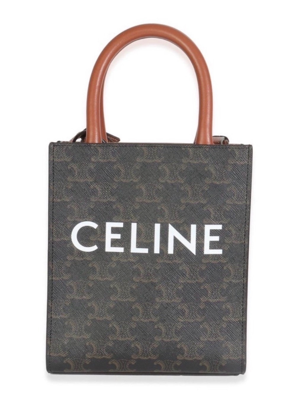 Celine Brown Triomphe Canvas
MIni Vertical Cabas